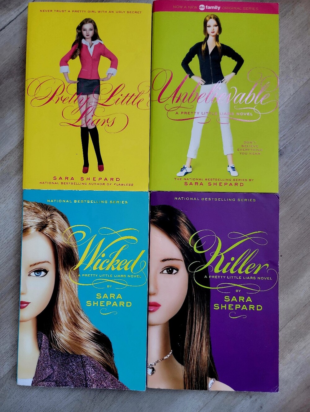 Pretty Little Liars Quartet by Sara Shepard - Bright Multi-Color Covers